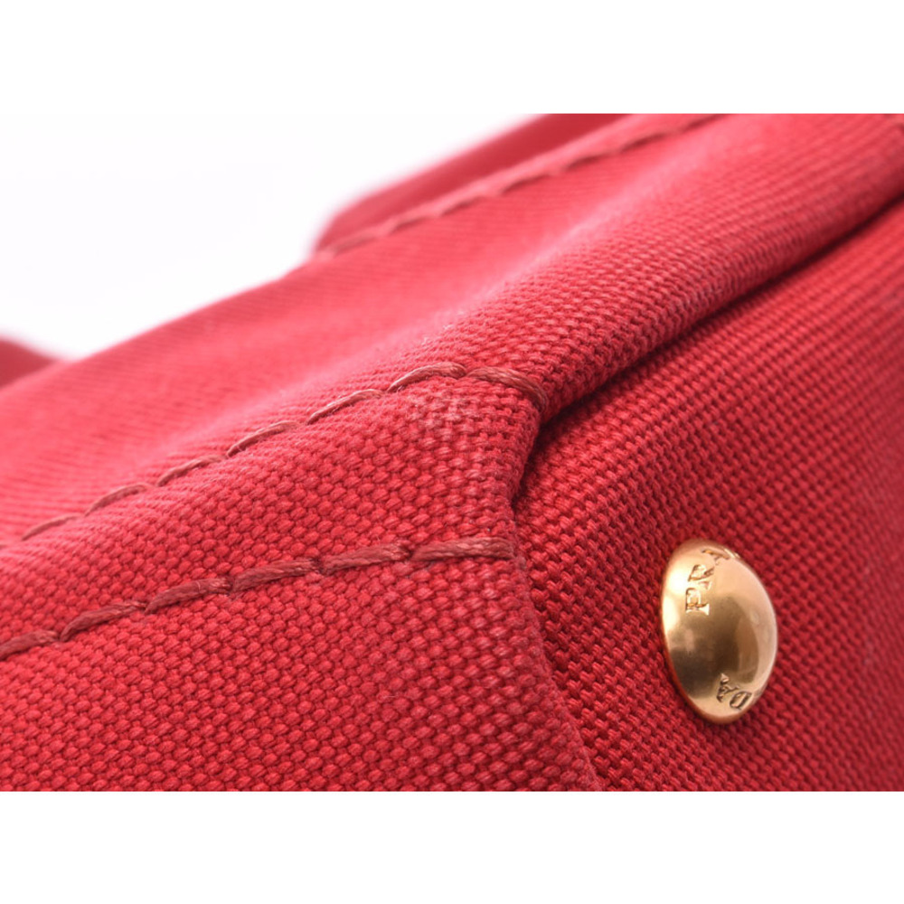 Prada red strap tote Canapa canvas bag - Picture 6 of 11